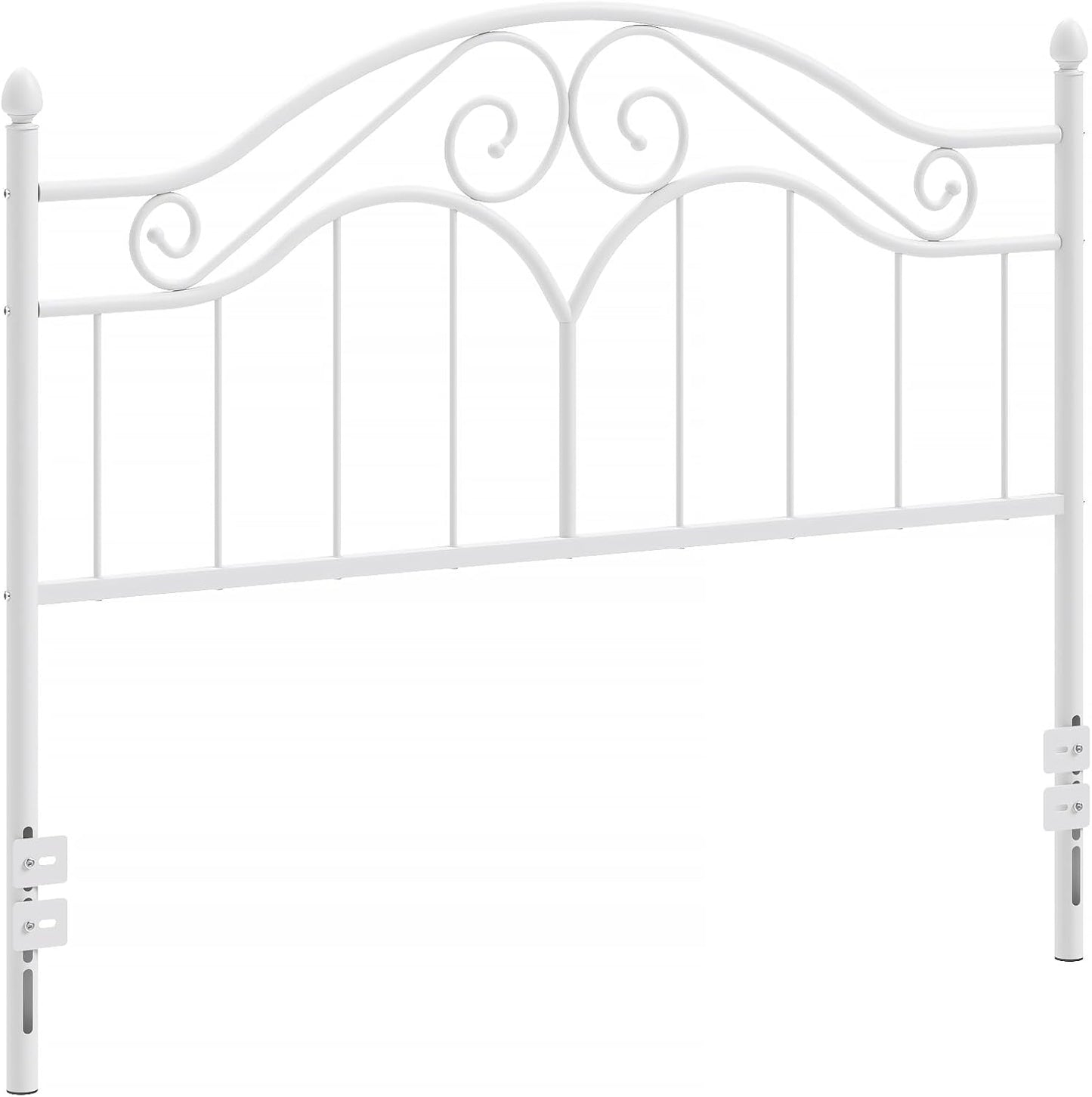 Headboard for Queen Size Bed Frame, Vintage Platform Bed Metal Headboard Only, Height Adjustable, Sturdy and Stable, Queen Size, Easy Assembly,White