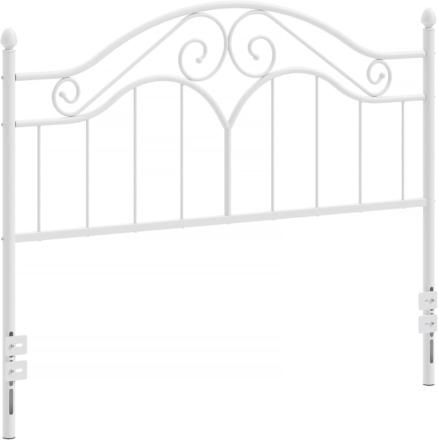 Headboard for Queen Size Bed Frame, Vintage Platform Bed Metal Headboard Only, Height Adjustable, Sturdy and Stable, Queen Size, Easy Assembly,White