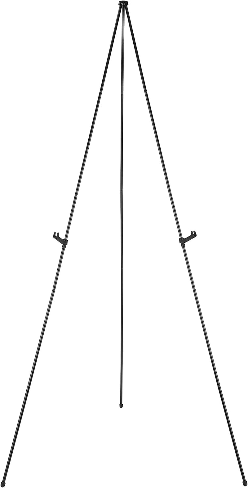 Easel Display Stand, Instant Floor Poster, Lightweight, Collapsible and Portable with Tripod Base, Black Steel (Supports 5 Pounds)