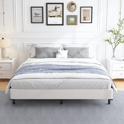 5 Inch Heavy Duty Metal Box Spring Mattress Foundation 3000Lbs Max Weight Capacity/Non-Slip/No Noise/Easy Assembly/Easy Clean Cover,King