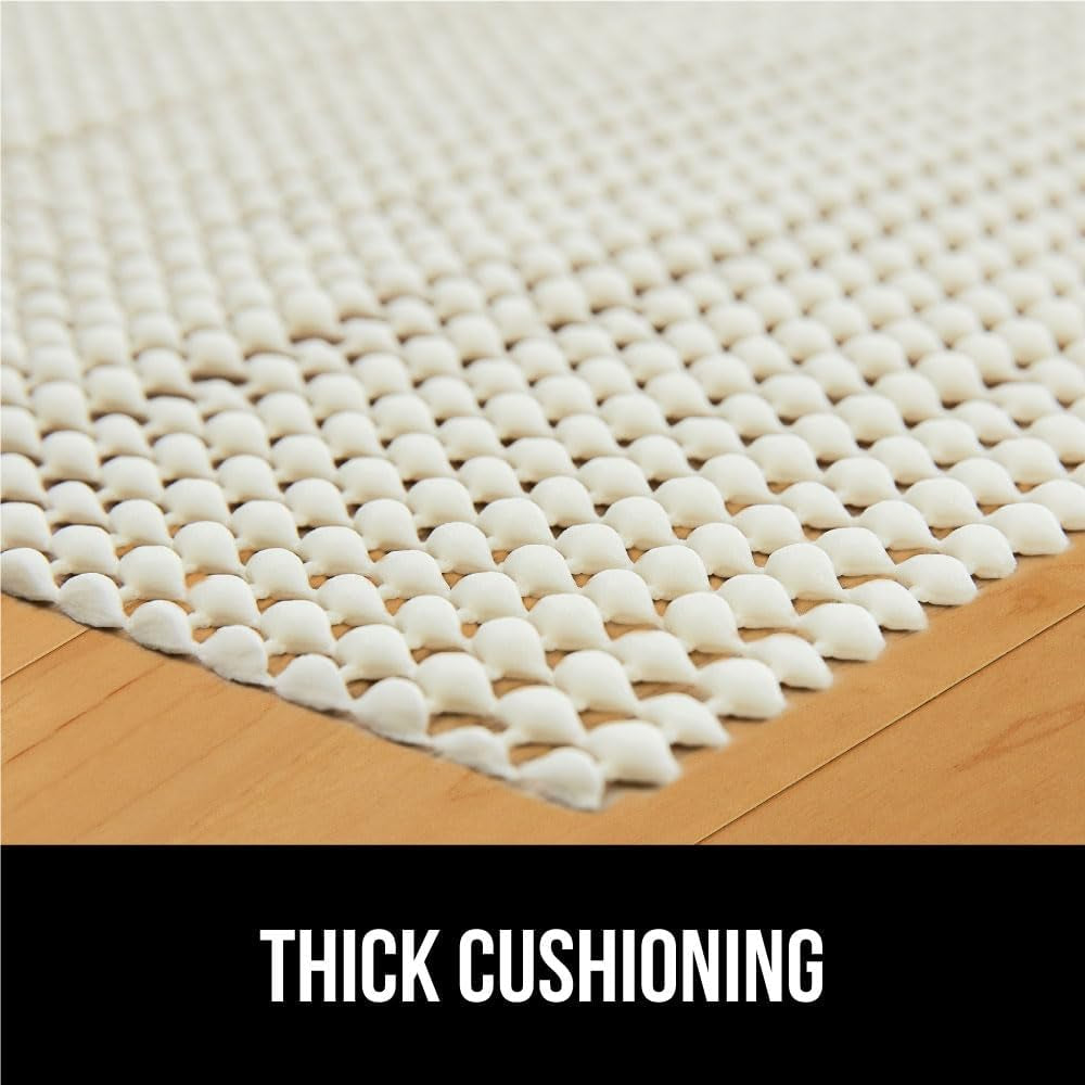 Strong Rug Pad Gripper, US Designed, Grips Keep Area Rugs Safe and in Place, Thick, Slip and Skid Resistant Pads for Hard Floors, under Carpet Mat Cushion and Hardwood Protection 2X3 FT