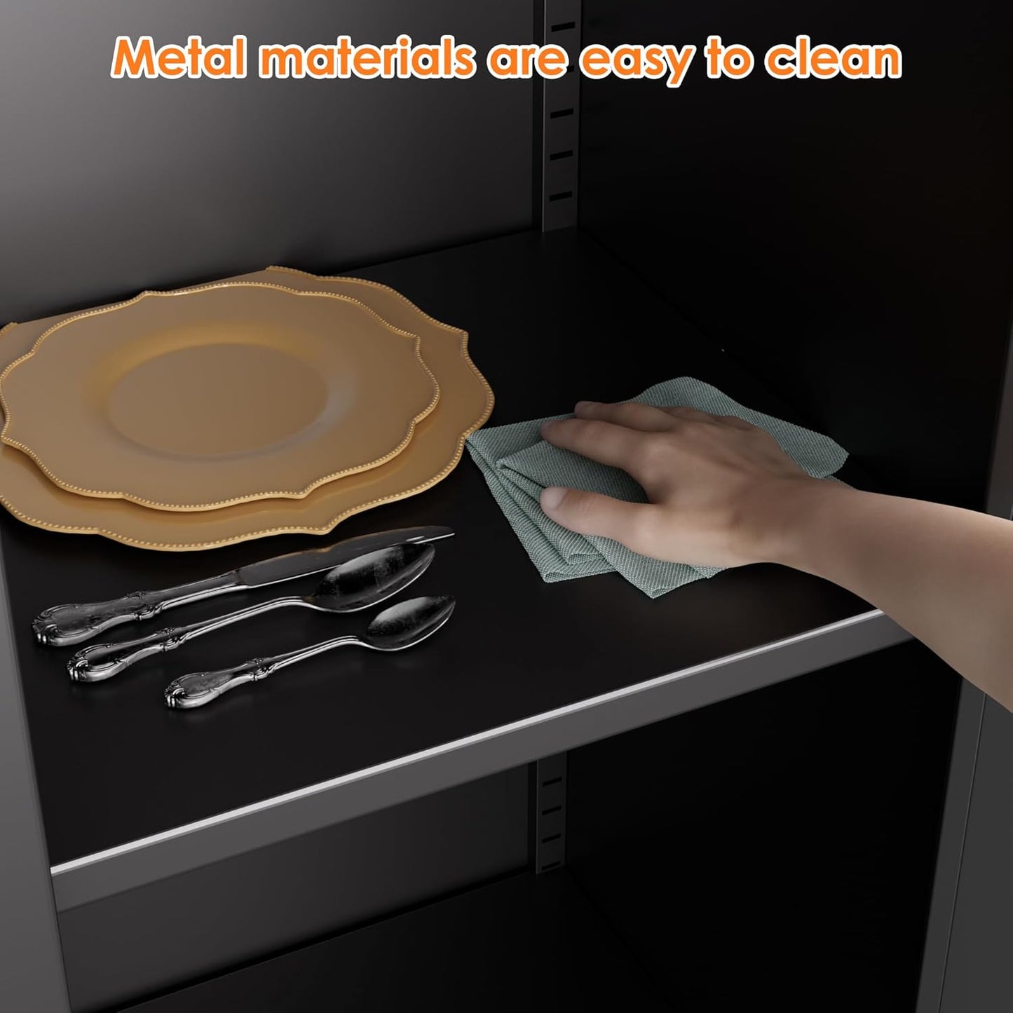 Metal Arched Display Cabinet,Arched Cabinet with Glass Doors,Assembly Required,Black