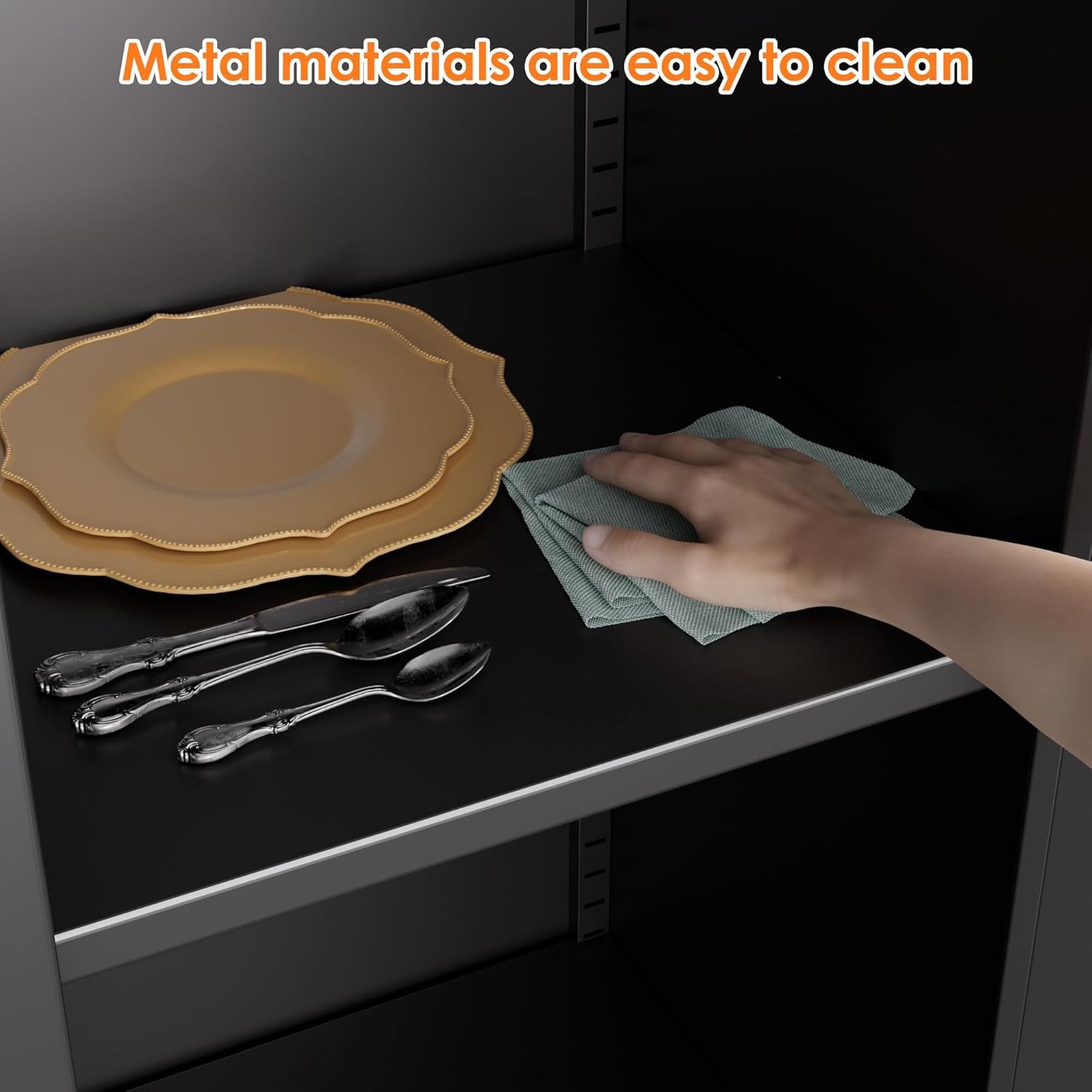 Metal Arched Display Cabinet,Arched Cabinet with Glass Doors,Assembly Required,Black