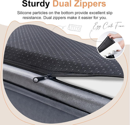 Large Dog Bed Orthopedic Washable: Beds Bolster XL Bed Large Big Dogs Memory Foam Couch Sofa Waterproof with Removable Cover