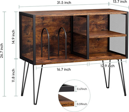 Record Player Stand, Record Player Table with Vinyl Storage Holds up to 230 Albums Storage Cabinet Turntable Stand Album Shelf and Holder
