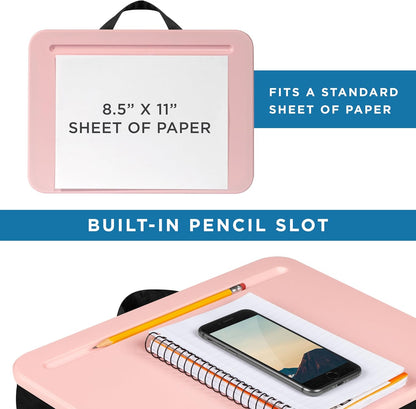 Compact Lap Desk - Fits up to 15 Inch Laptops - Rose Quartz - Style No. 43104