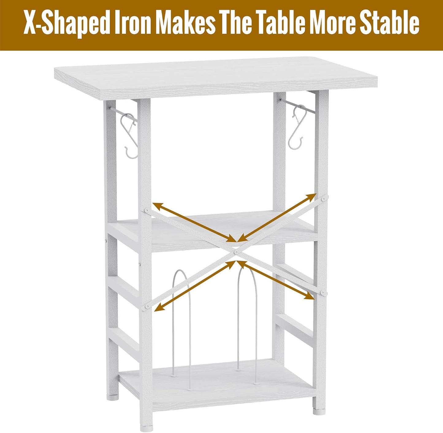 Record Player Stand with Extended Desktop,Large Record Player Table with Vinyl Storage,Turntable Stand with Record Holder Vinyls Display Shelf for Music Room Studio,White