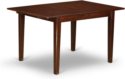 NFT-BLK-T Norfolk Kitchen Table - a Rectangle Dining Table Top with Butterfly Leaf, 32X54 Inch, Black