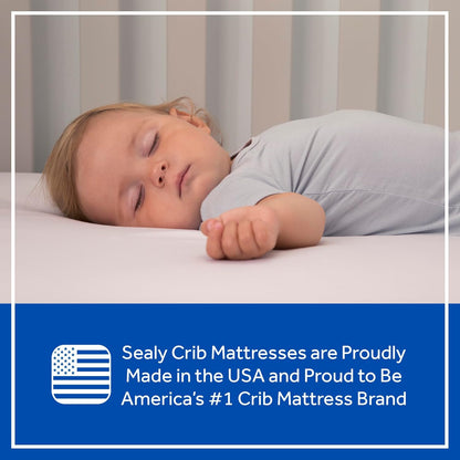 Posture Perfect Breathable Crib Mattress, GREENGUARD Gold Certified, Made in USA, 2 Stage Hybrid Memory Foam & 150 Premium Coils, Toddler Bed Fit, Safety & Quality Tested, 52X28"
