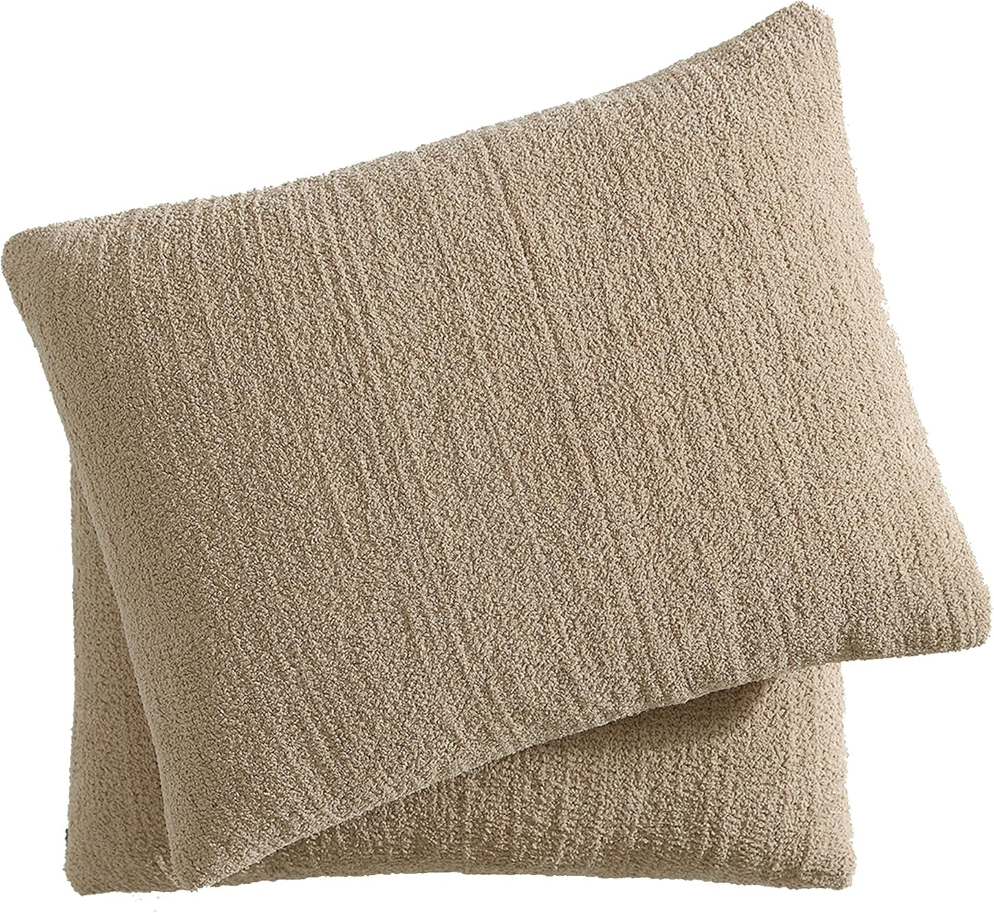 Snug Sham Set (Set of 2) – Ultra Soft Fluffy Pillow Shams, Decorative Bed Pillow Shams - Signature Snug Fabric, Hypoallergenic, Machine Washable - King Size (20.5" X 36.5") - Biscotti