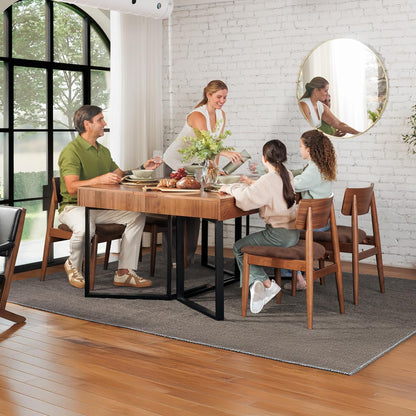 - Dining Table to Computer Desk, Work-From-Home Office, Gaming Desk, Study Desk, Space-Saving Adjustable Furniture, Royal Brown