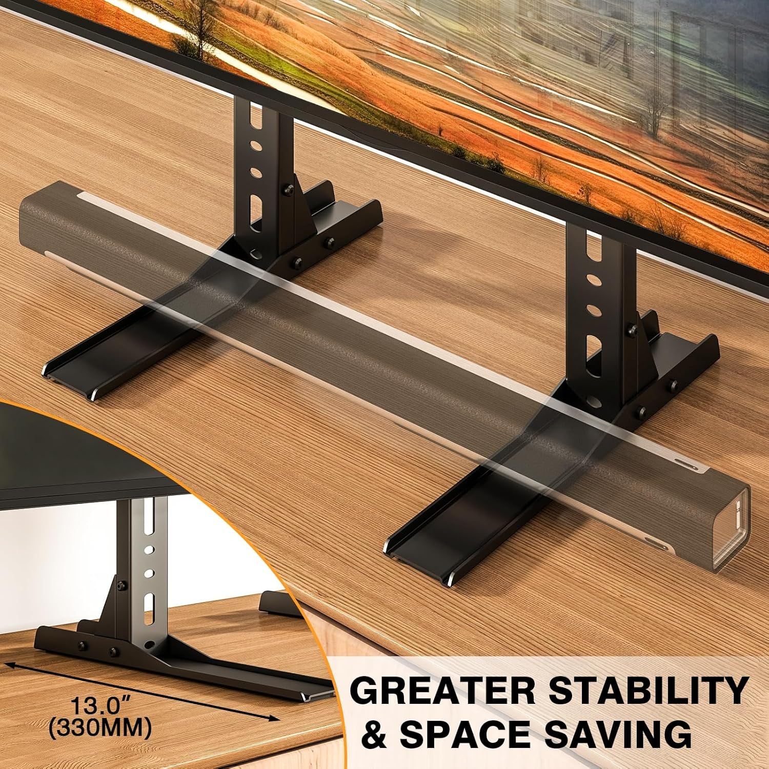 TAVR Universal Table Top TV Stand Mount, TV Legs for Most 20-75 Inch Tvs, Replacement TV Feet with Great Load-Bearing Holds up to 110 Lbs, TV Stands Base with Cable Management, Max VESA 800X600 Mm