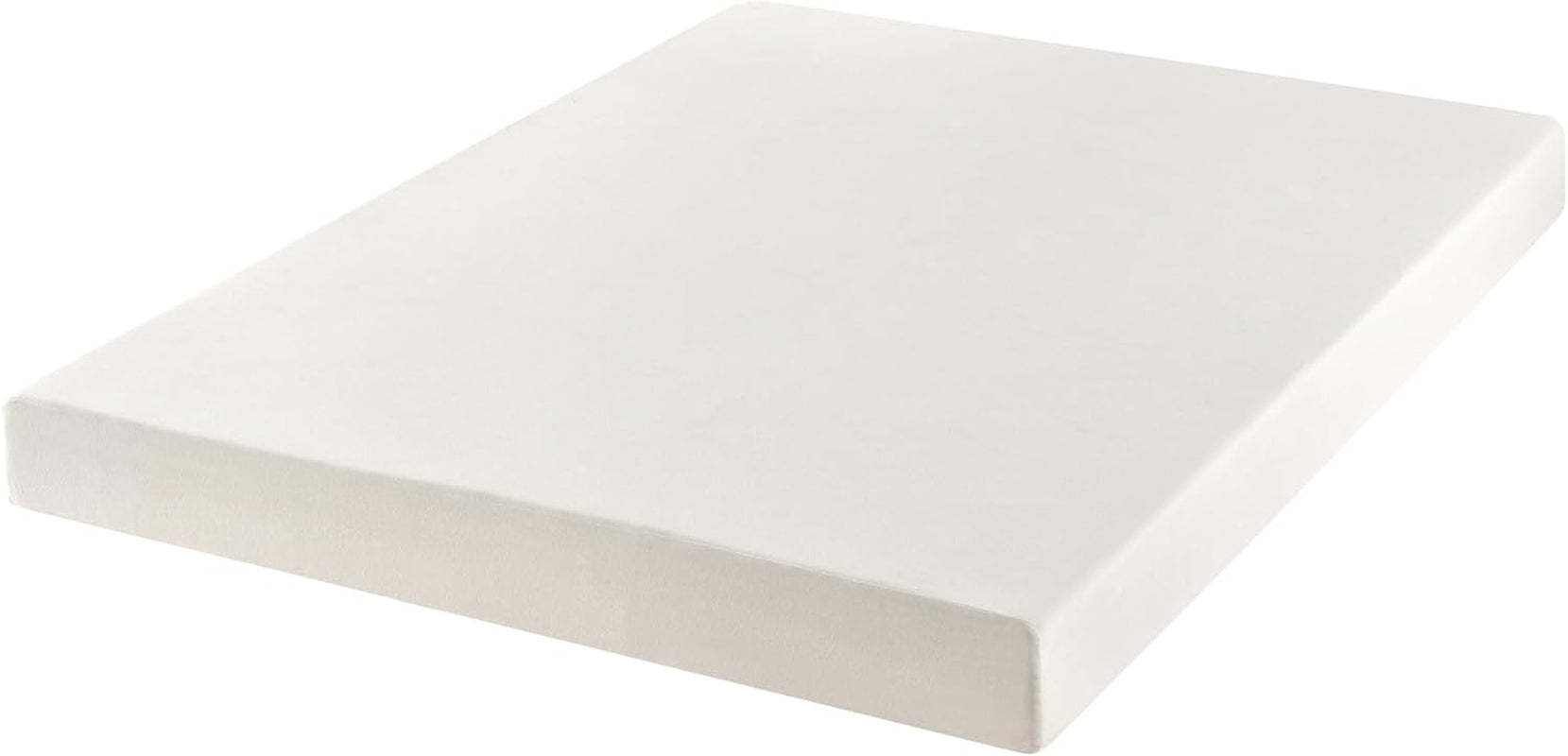 6 Inch Twin Mattress Bed-In-A-Box, Green Tea Memory Foam, White