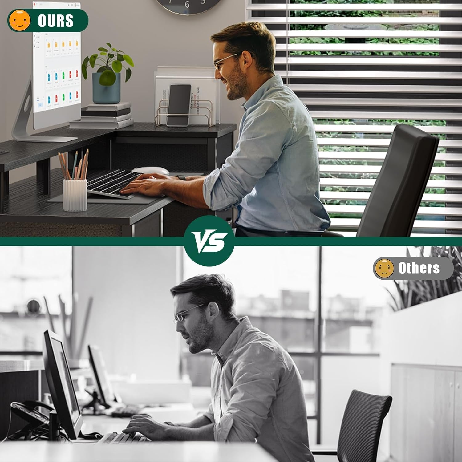 47 Inch Computer Desk with 5 Fabric Storage Drawers,Gaming Desk with Power Outlets & LED Lights,Reversible Home Office Desk with Monitor Stand for Working Writing Study, Black