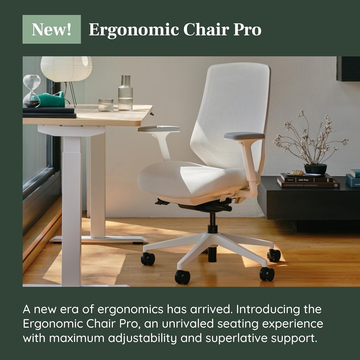 Ergonomic Chair Pro - Mesh Office Chair with 14 Points of Adjustment - Height, Depth & Tilt Adjustable - 5D Armrests - Forward Tilt, Smooth Recline, and Lumbar Support - Shore