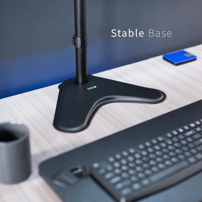 Extra Tall Single LCD Computer Monitor Free-Standing Adjustable Desk Stand for 1 Screen up to 27 Inch, STAND-V011H