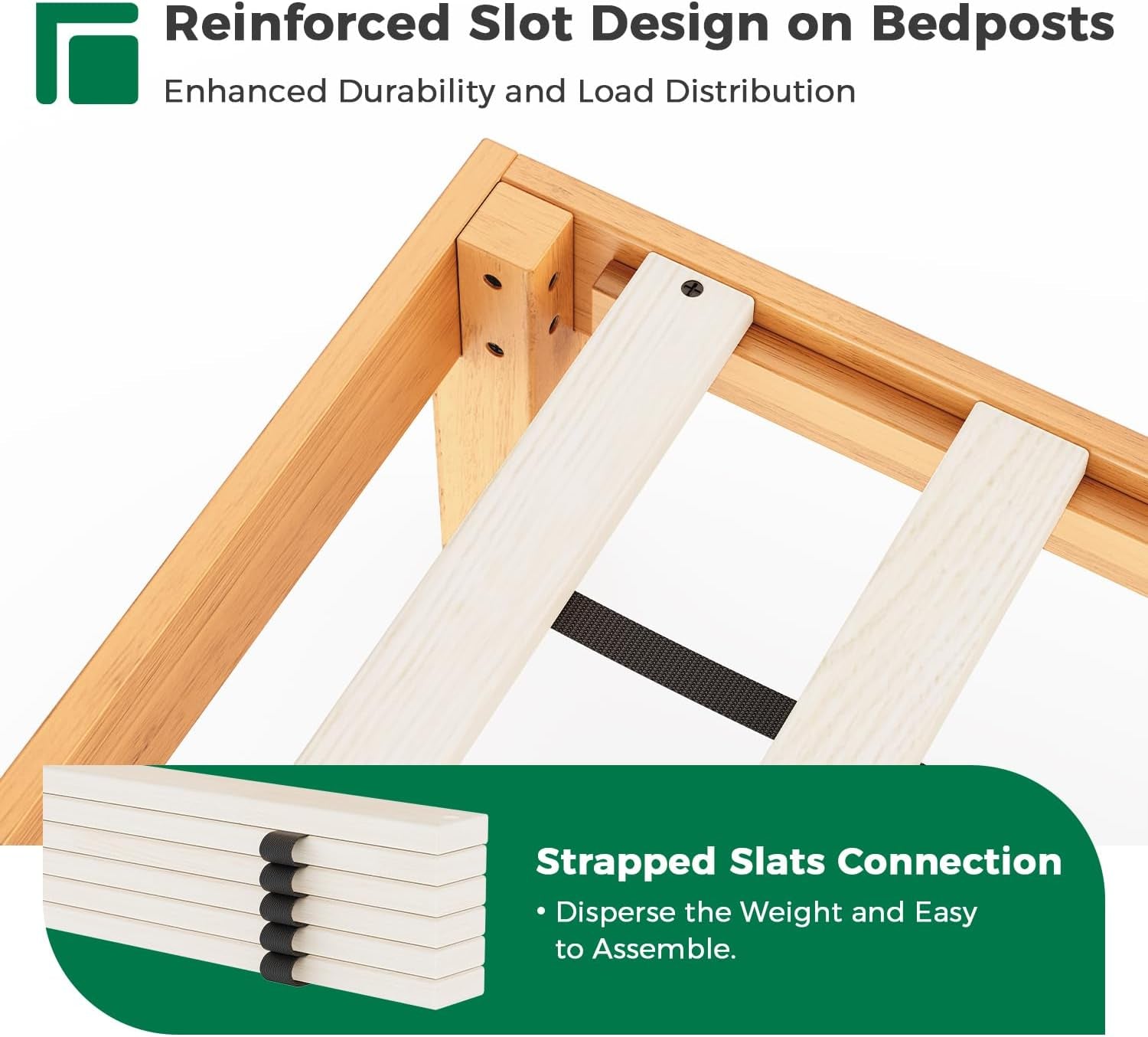 Queen Bed Frame with Headboard, Wood Platform Bed Frame, Farmhouse Style Bed Frame Queen Size with Slats Support, Malaysian Oak, No Box Spring Needed, Easy Assembly, Rustic Pine