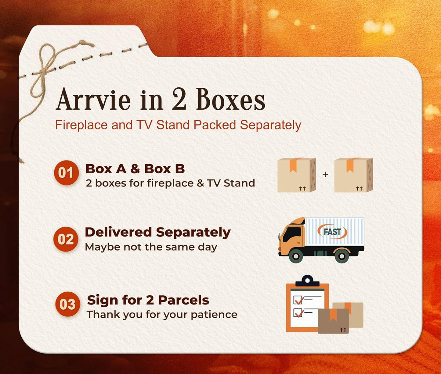 70'' Fireplace TV Stand with 42'' Electric Fireplace, Farmhouse TV Stand for 65 75 Inch TV, Entertainment Center TV Console with 3 Drawers, Fluted Design, for Living Room, Distressed White