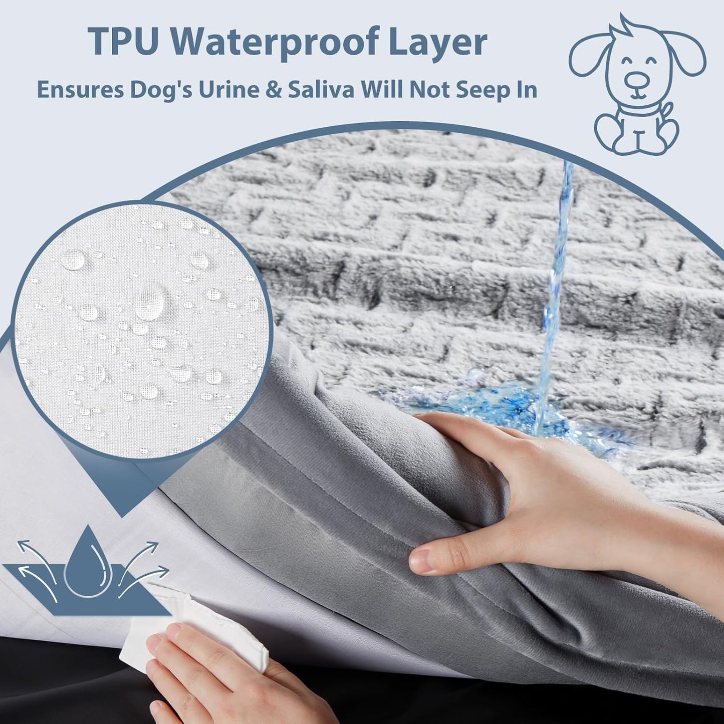 XL Extra Large Dog Bed, Washable Dog Couch with Removable Waterproof Cover, Orthopedic Large Pet Sofa Bed with Bolster Sides for Sleeping