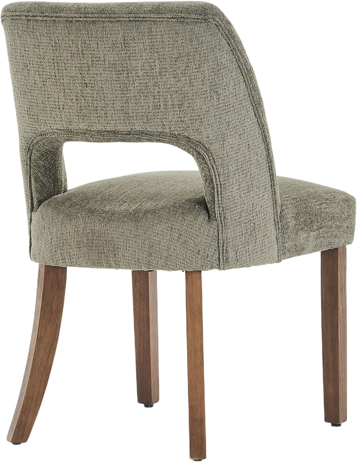 Wooden Dining Chairs Set of 2, Modern Fabric Upholstered Dining Room Chair Kitchen Chairs, Farmhouse Dinner Chair for Kitchen Dining Room, Green