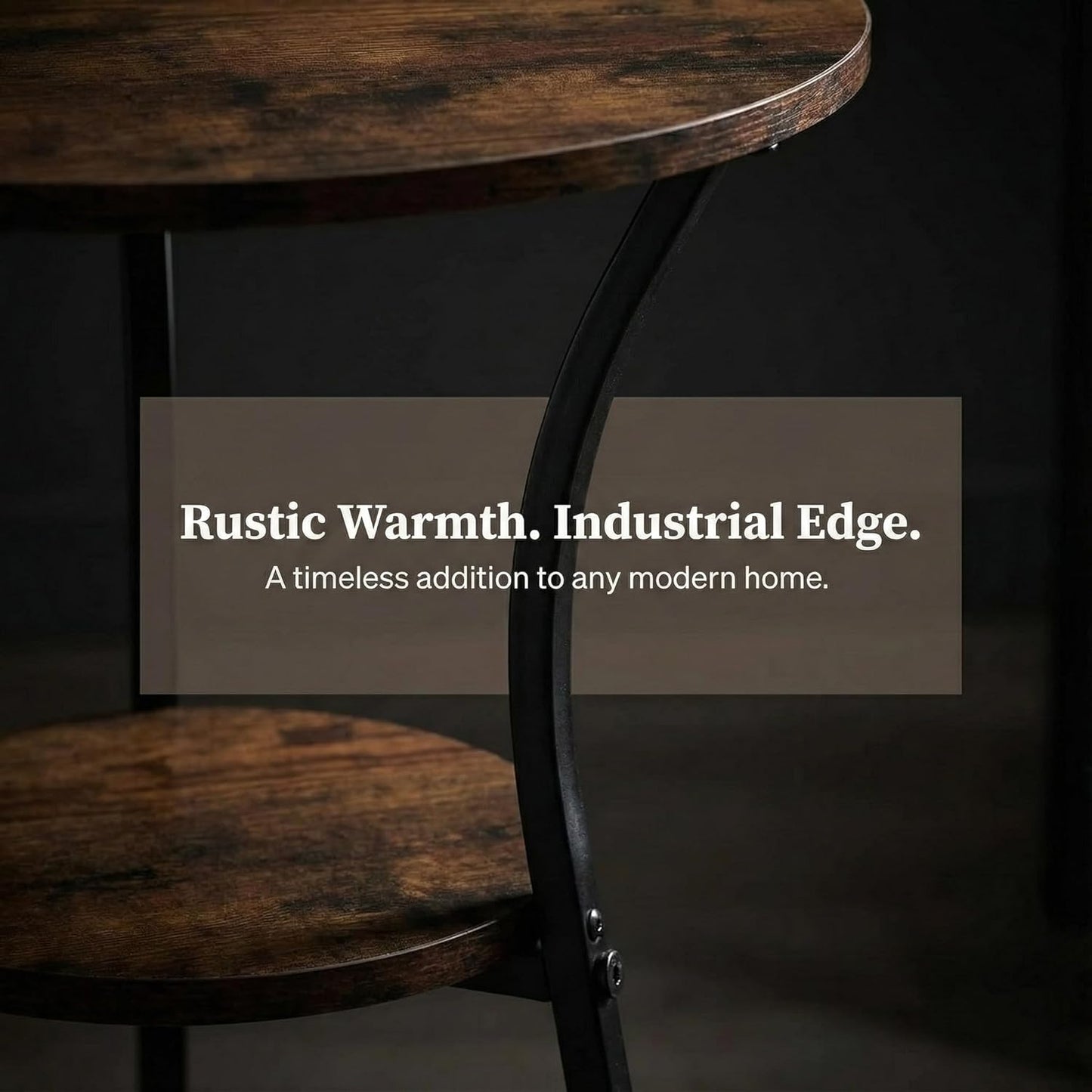 Small round End Table for Narrow and Small Space, 3-Tier round Accent Couch beside Table, Modern Side Table Corner Sofa Table Nightstand for Living Room Bedroom