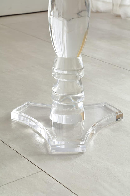 Clear Acrylic Small End Table,Drink Table,For Office, Living Room and Bedroom, 12X12 Inch，20 Inch High