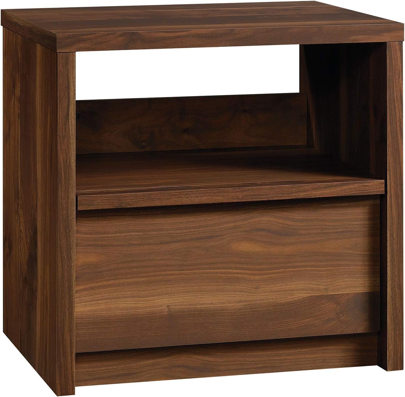 Harvey Park Night Stand with Easy Gliding Drawer, Walnut Bedside Table - Grand Walnut Finish