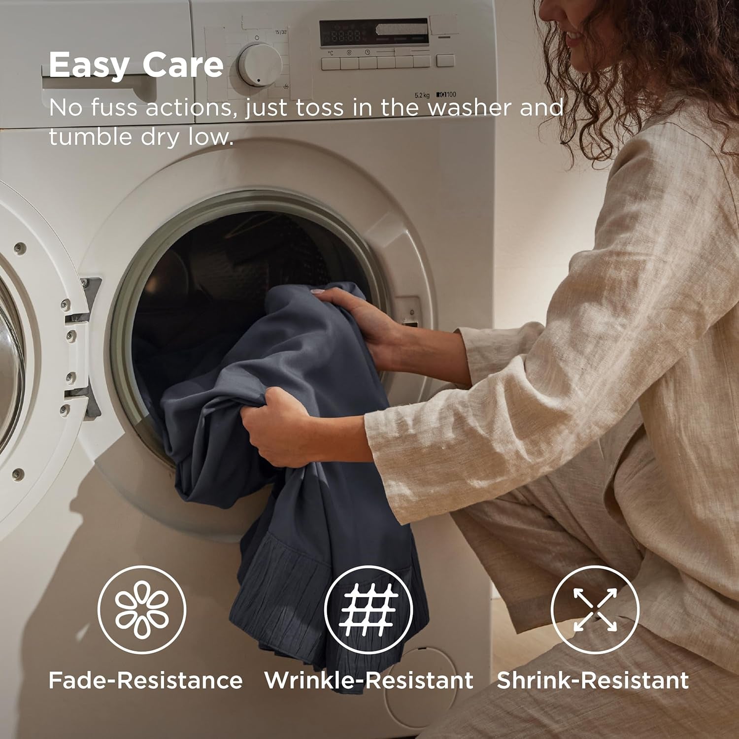 Full Size Bed Sheets - 4 Pieces Soft Full Sheet Set - Breathable & Cooling - Hotel Luxury - Easy Care Polyester Microfiber Bedding for Women, Men, Dark Grey