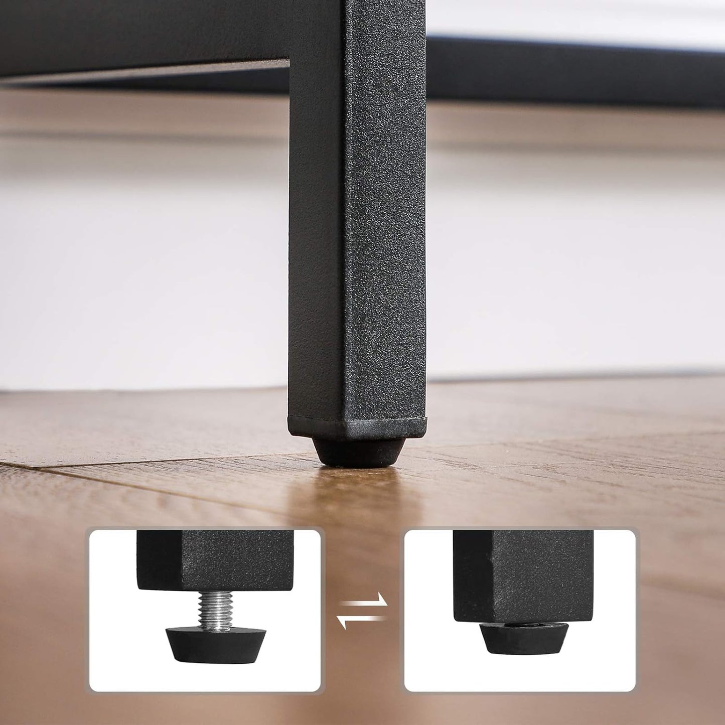 Console Sofa Table, Narrow Entryway Table, for Living Room, Bedroom, Easy Assembly, Charcoal Gray and Ink Black ULNT020B04