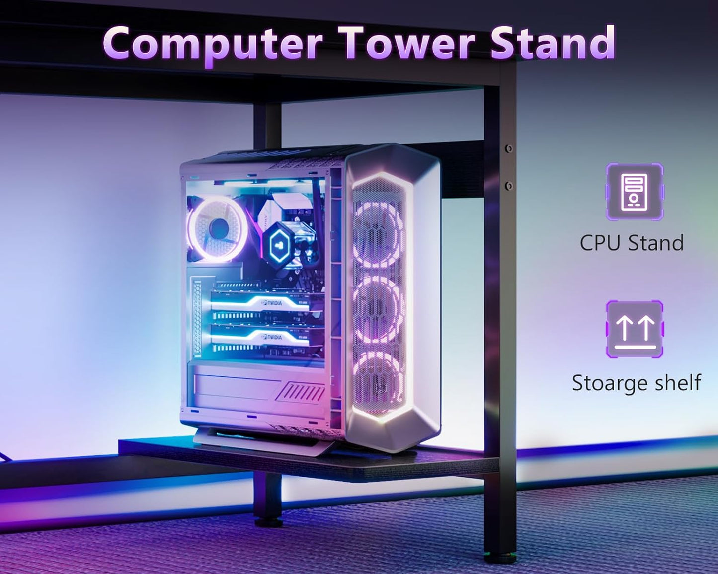 66" L Shaped Gaming Desk, Corner Computer Desk, Sturdy Home Office Computer Table, Writing Desk, Larger Gaming Desk Workstation, Black