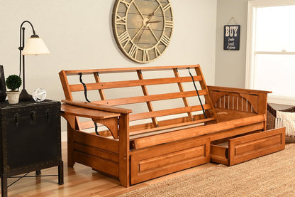 Phoenix Futon, Full, Suede Black
