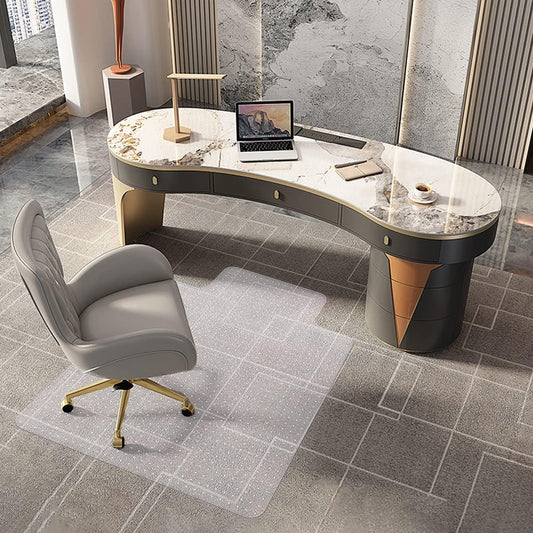 Chair Mat for Carpet - 48" X 36" Clear Plastic Floor Mat for Low Pile Carpet, Easy Glide Rolling Computer Desk Mats for Carpeted Floors, BPA and Phthalates Free (With Lip)