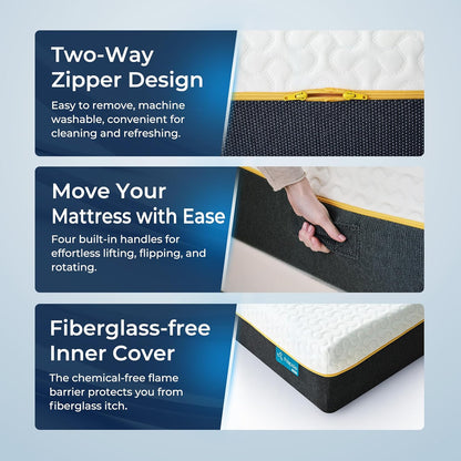 12 Inch Full Size Memory Foam Mattress, Cooling Memory Foam Mattress in a Box, Full Size Mattress for Pressure Relief and Cool Sleep, Medium Plush, Certipur-Us Certified Foam