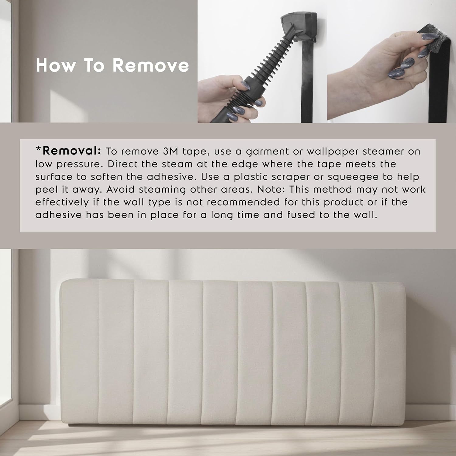Upholstered King Headboard - Easy Assemble Channel Stitched Headboard King Size Bed - Wall Mounted Headboards with 3D Soundproof Wall Panels Peel & Stick Floating Headboards, Linen