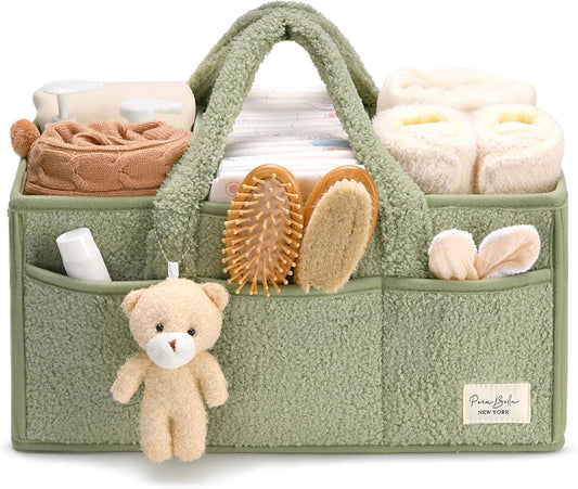 Diaper Caddy Organizer for Changing Table, Storage Basket for Wipes, Gift for Baby Shower, Car Organizer, Nursery Organizer, Portable Storage