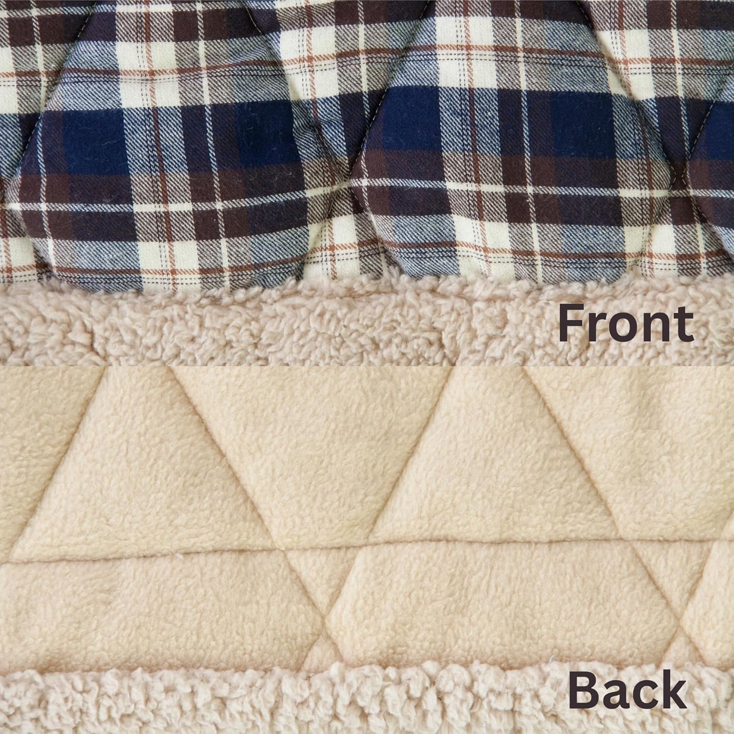 Kotatsu Futon Comforter Square Shape W75 X D75 Inches, Polyester Fabric Material, Home and Living, Navy Checked Design KK-103BL, This Order Comes Only Futon Comforter