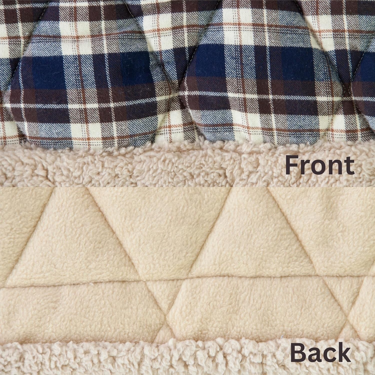 Kotatsu Futon Comforter Square Shape W75 X D75 Inches, Polyester Fabric Material, Home and Living, Navy Checked Design KK-103BL, This Order Comes Only Futon Comforter