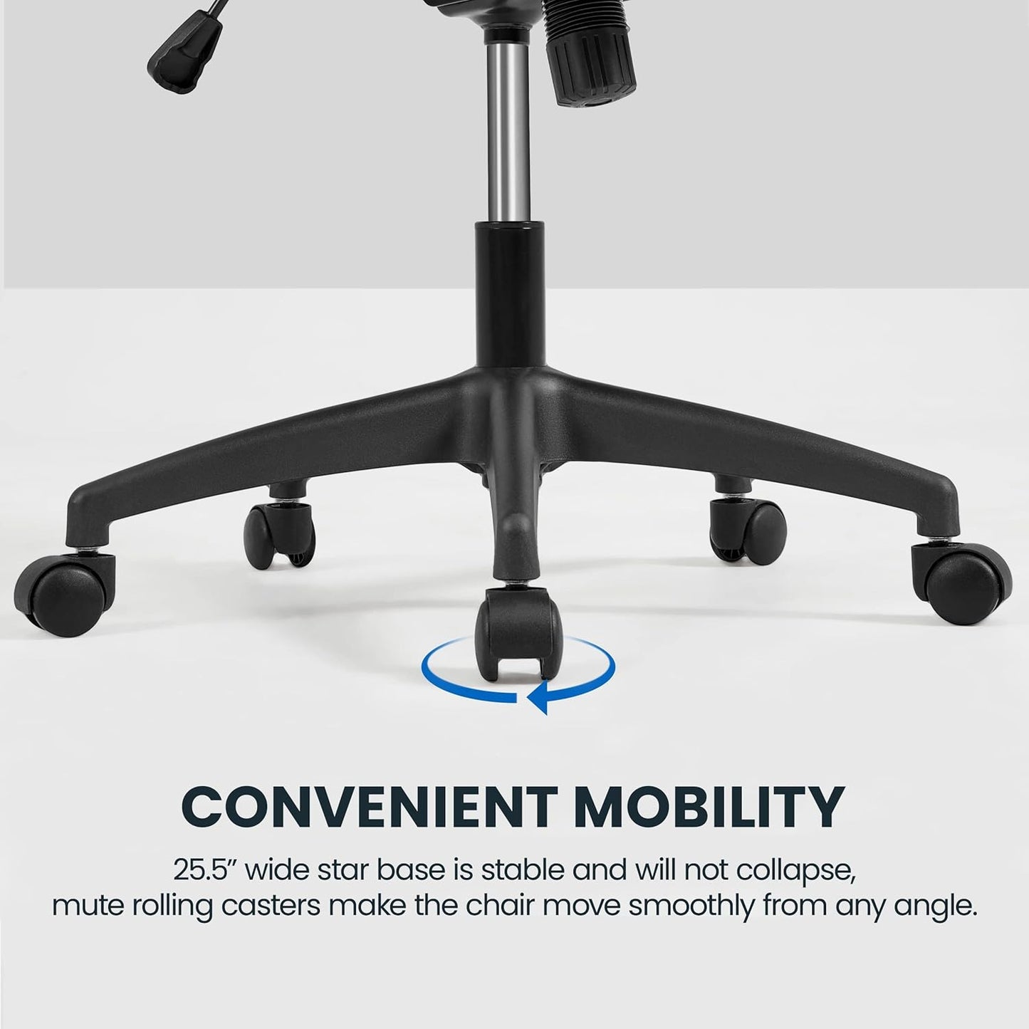 Ergonomic Office Chair, High Back Desk Chair with Headrest and Flip-Up Armrest Lumbar Support for Home Office Meeting Room Study, Black
