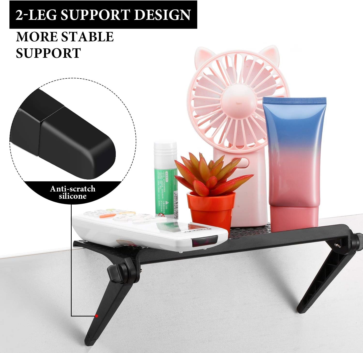 2 Pieces TV Top Shelf Adjustable Screen Shelf TV Monitor Top Bracket for Cellphone Stand, Media Boxes, Game Console, Router and Home(11.8 X 4.7 Inch,Black)