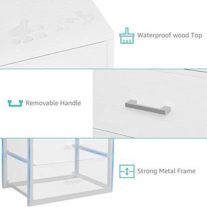 Closet Drawers White 3 Drawer Dresser for Closet Organizers and Storage Bedroom Dorm Modern