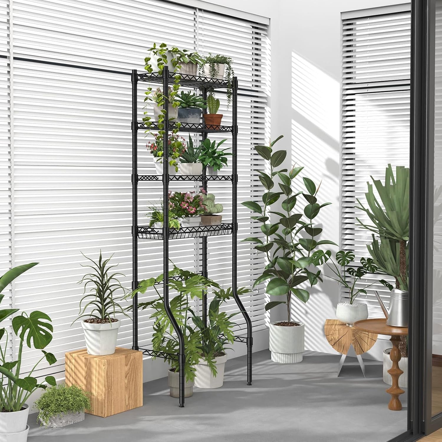 4 Tier over the Toilet Storage Rack, Bathroom Organizers and Storage over Toilet with Adjustable Shelf and Basket, above Toilet Storage Bathroom Cabinet for Small Space (Black)