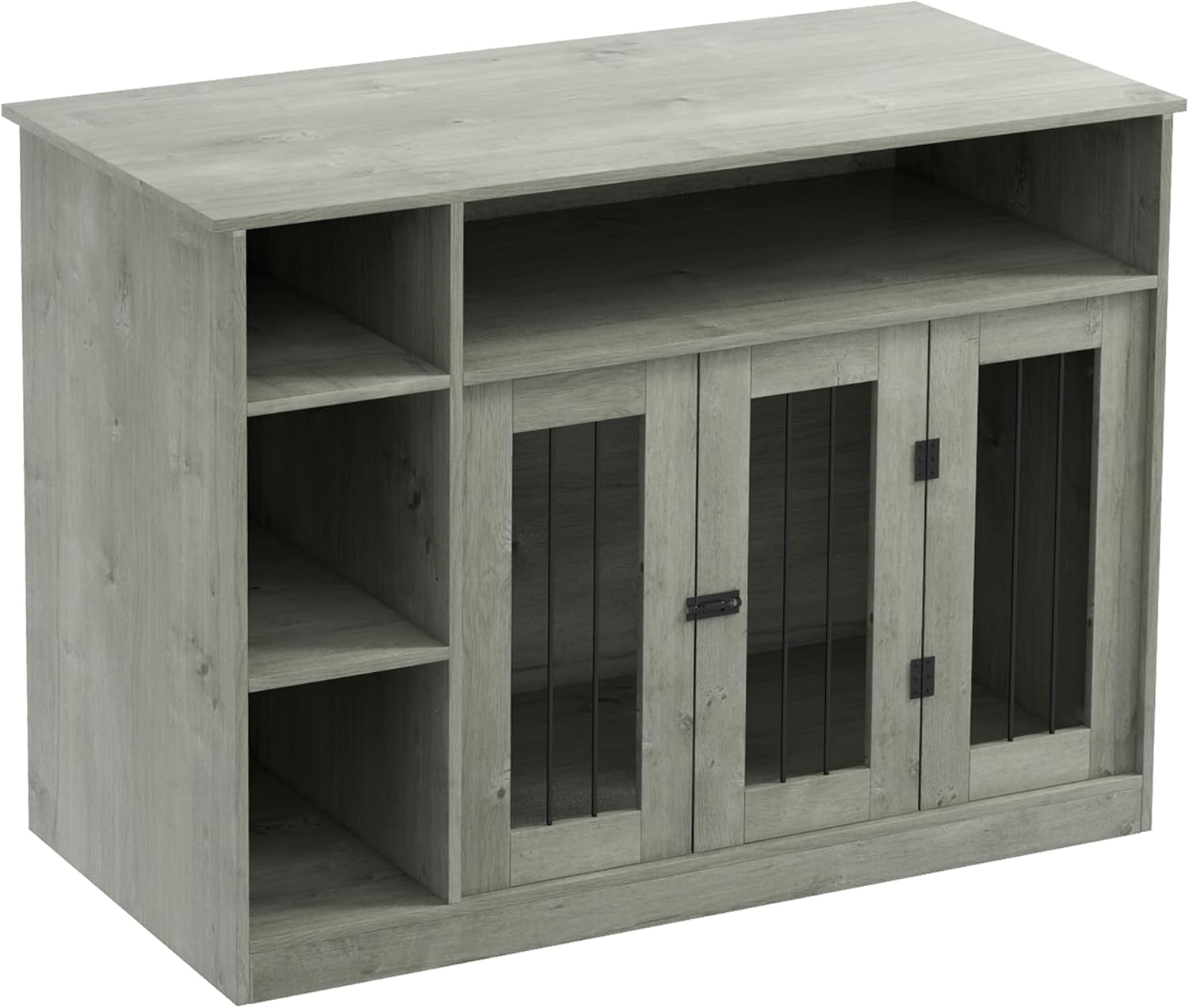 Dog Crate Furniture with Adjustable Shelf, Dog Crate End Table, Indoor Pet Crate for Medium and Large Dogs, with Large Flat Surface, 47" X 23.5" X 35", Gray