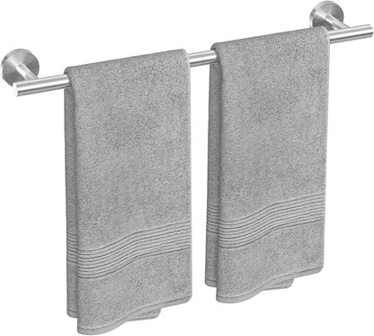 Brushed Nickel Towel Bar, 24-Inch Towel Rack for Bathroom Wall Mounted, Thicken SUS304 Stainless Steel Towel Rod Modern Home Decor (Total Length 26-Inch)
