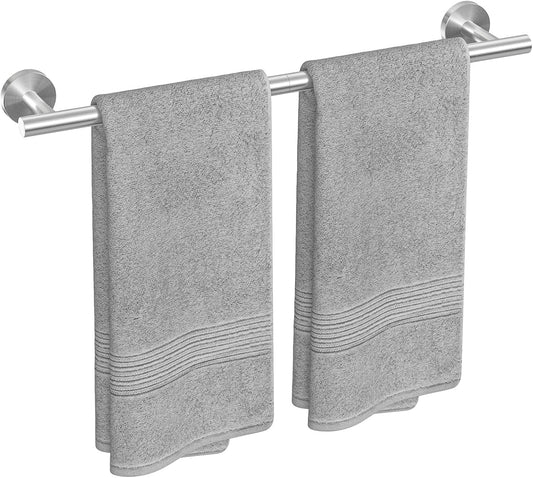 Brushed Nickel Towel Bar, 24-Inch Towel Rack for Bathroom Wall Mounted, Thicken SUS304 Stainless Steel Towel Rod Modern Home Decor (Total Length 26-Inch)