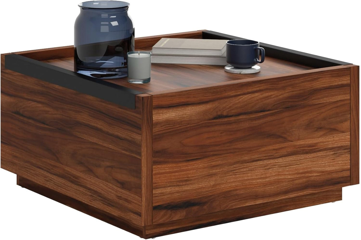 Manhattan Gate Modern Square Coffee Table, Blaze Acacia Finish