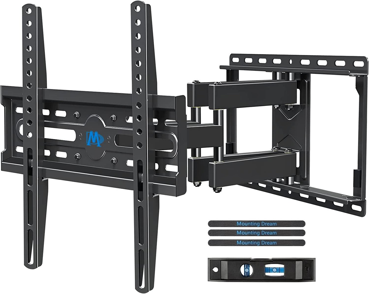 TV Wall Mount for 32-65 Inch Television,Mount with Swivel and Tilt, Full Motion Bracket with Articulating Dual Arms, Fits 16Inch Studs, Max VESA 400X400 Mm, 99Lbs, MD2380