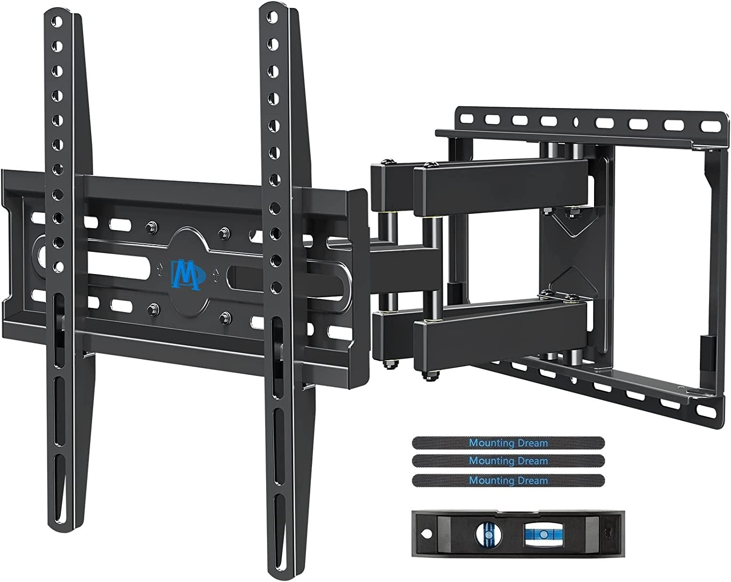 TV Wall Mount for 32-65 Inch Television,Mount with Swivel and Tilt, Full Motion Bracket with Articulating Dual Arms, Fits 16Inch Studs, Max VESA 400X400 Mm, 99Lbs, MD2380