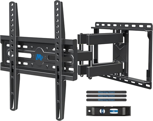 TV Wall Mount for 32-65 Inch Television,Mount with Swivel and Tilt, Full Motion Bracket with Articulating Dual Arms, Fits 16Inch Studs, Max VESA 400X400 Mm, 99Lbs, MD2380