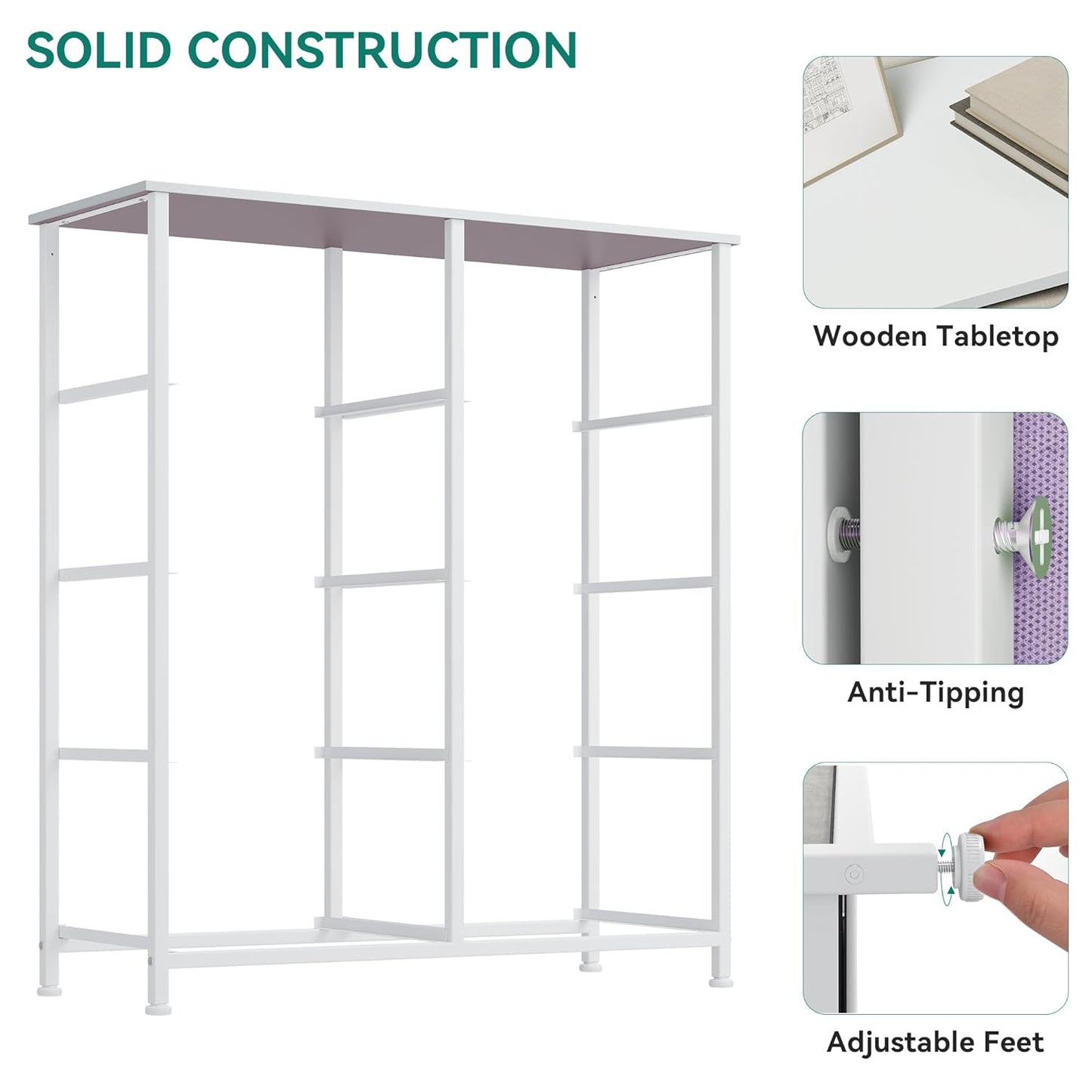 Fabric Dresser Drawer, Tall Storage with 8 Drawers, Dresser & Chest of Drawers, Storage Drawer Organizer for Closet, Living Room, Closets