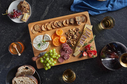 , Made in USA, Large Thick Maple Wood Cutting Board for Kitchen with Juice Groove, Sorting Compartment, Charcuterie Wooden Board 17X13X1.5 in (Gift Box Included)